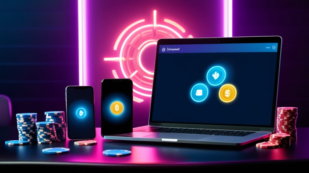 Multiple phones showing compatibility checks on a casino table
